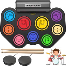 Orasant 9-Pad Real-Effect Rechargeable Portable Electronic Drum, Christmas Gift. - £36.96 GBP