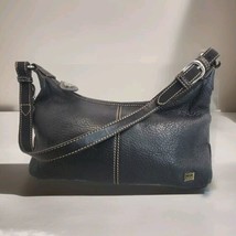 SAK Womens Bag Shoulder Black Pebbled Leather Adjustable Strap Padded Bo... - £15.04 GBP