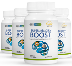 4 Pack Super Memory Boost, supports memory &amp; cognitive function-60 Capsules x4 - £101.28 GBP