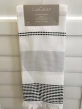 Ladinne Kitchen Towels 3X Set Oversized 20&quot;x30&quot; Black Gray White Made in Turkey - £33.78 GBP