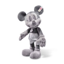 Disney - Mickey Mouse &quot;D100&quot; PLATINUM 12&quot; Limited Edition Plush BY STEIFF - £273.13 GBP