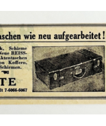 1945 WW2 German-USA W. C. Leute Advertisement Luggage Leather Repair NYC... - $27.56 CAD