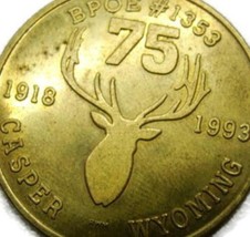 1918-993 CASPER WYOMING 75th Anniversary BPOE #1353 Trade Token Good For... - £15.52 GBP