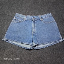 Vintage Y2K Levi Wedgie Shorts Women Junior Size 11 Blue High Rise - $22.99