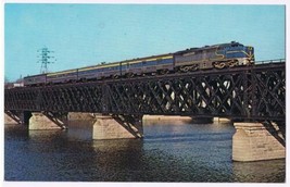 Postcard Train Laurentian NYC Montreal Delaware &amp; Hudson Mohawk River Bridge - £3.88 GBP