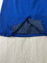TA Travis Ayers Women's Blue Rear Zip & Slit Pull-On Skirt Size 8 Waist 28" image 7
