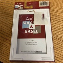 Dual Use Magnet & Easel Family 3.5 x 5 Photo Frame with Easel Burnes Of Boston - $8.01