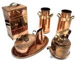 Leksand Mini Copper Kettle &amp; Copper Clad 6-Piece Coffee Service Made in ... - $74.20