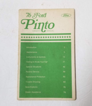 1976 Ford Pinto Owner&#39;s Manual Glove Compartment Book and Car Litter Bag - £3.70 GBP