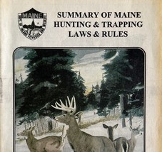 Maine 1999 Hunting &amp; Trapping Laws Rules Vintage 1st Printing Booklet #1... - $378.90 MXN