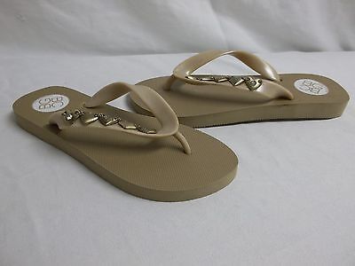 BCBGeneration BCBG Size 6 M Gavin Taupe Flip Flops Sandals New Womens Shoes NWOB