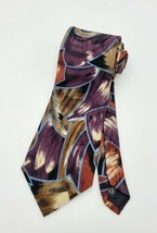 Vintage Carlo Ricci Multicolored Abstract Art Inspired Italian Silk Tie  - £15.76 GBP