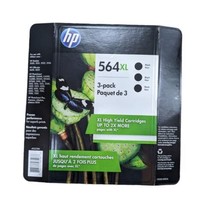 HP 564 XL Three Pack Black Ink High Yield Cartridges NEW IN PACKAGE  - $35.15