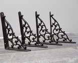 4 Antique Style Shelf Brace Wall Bracket Cast Iron Brackets Vine Corbels - $29.99
