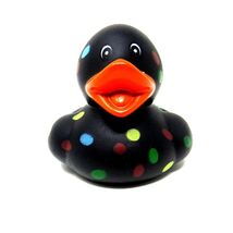 Colorful Polka Dots Rubber Duck Black 2 inch Duckie Collect Gift Jeep  C... - $8.92