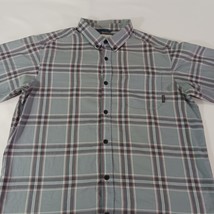 Columbia AM7968 Men's Gray Cotton Plaid Rapid Rivers II Button-Down Shirt Size L image 9