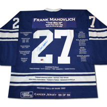 Frank Mahovlich Career Jersey #199 of 199 - Autographed - Toronto Maple ... - £1,124.72 GBP
