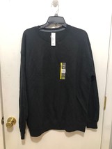 NWT Athetic Works Pullover Mens Large Black Sweatshirt Odor Control Wick... - $7.91