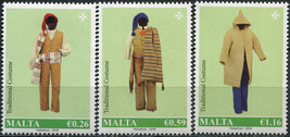 Malta 2018. Traditional costumes (MNH OG) Set of 3 stamps - £4.66 GBP