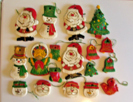 18 HandMade &amp; Painted Cookie Dough Style Christmas Holiday Ornaments - £23.97 GBP