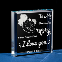 Mothers Day Gifts for Mom, Mom Gift to My Beautiful Crystal Square Romantic Pres - £15.17 GBP