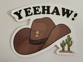 Yeehaw! Cowboy Hat with Cacti Super Cute Western Sticker Decal Embellishment Fun - £2.29 GBP