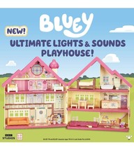 Bluey Ultimate Lights &amp; Sounds Playhouse with Two Posable Figures and Accessorie - £74.06 GBP