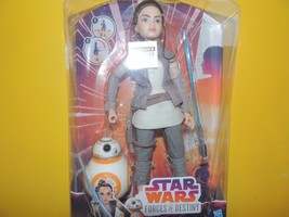 Star Wars Forces of Destiny Rey of Jakku with BB8 action Figure Brand New - £8.30 GBP