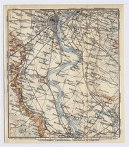 1911 Antique Map Of Vicinity Of Köln Koln Cologne Bonn Germany - £16.04 GBP