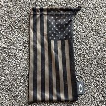 Oakley Subdued Black &amp; White American Flag Micro Fiber Bag Sunglasses - $9.79
