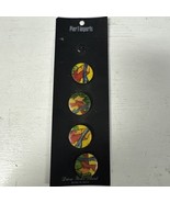 Vtg Pier 1 Imports Dress Your Shirt 4 Button Covers Art Abstract Delicat... - €59,31 EUR