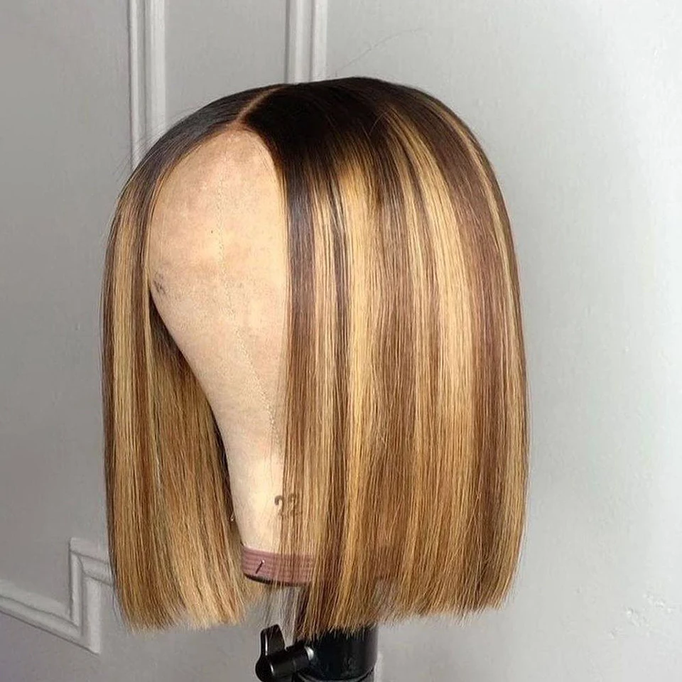Highlight Straight Lace Front Human Hair Wig for Women Glueless Wig Human Hair - £52.50 GBP+