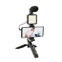 Helix Vlogger Pro Desktop LED Lighting Livestreaming Portable Tripod Black - $21.77