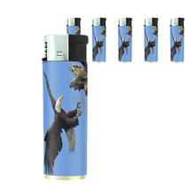 Scenic Alaska D2 Lighters Set of 5 Electronic Refillable Butane Bald Eagle - £12.47 GBP