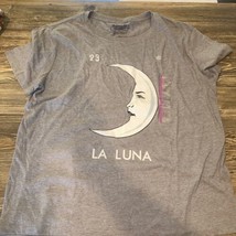 Loteria Women&#39;s Short Sleeve T Shirt Size XXlGray &quot;La Luna&quot; Mexican Card... - £7.88 GBP