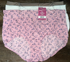 Olga ~ Women&#39;s Microfiber Brief Underwear Panties Polyester 3-Pair (B) ~ 2XL/9 - £17.77 GBP