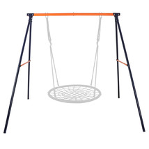 Metal A-Frame Swing Set Frame Stand Fun Play Chair Kids Children Backyard Home - £81.46 GBP