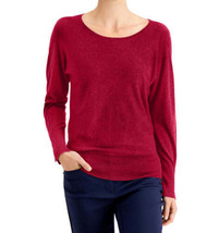 JM Collection Womens Rivet Dolman Sleeve Top Size Medium Color Red Amore - £19.75 GBP