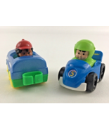 Fisher Price Little People Wheelies Push Along Vehicle Racers Toy Lot Ra... - $22.93 CAD