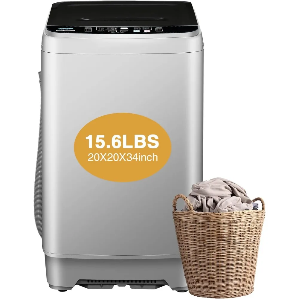 Full Automatic Washing Machine,15.6 lbs Top Load Portable Washer with Drain - $777.01