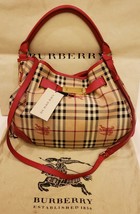 Burberry Handbag/Crossbody Bag Burberry Check/Military Red Made in Italy - £717.74 GBP