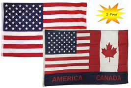 2x3 2&#39;x3 Wholesale Set (2 Pack) USA American &amp; USA Canada Canadian Hybrid Count - £7.46 GBP