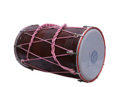 Dhol Drum Musicals,Rose Wood,Natural, Padded Bag,with stick dholaki hand... - £477.40 GBP
