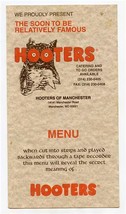 Hooters Menu Manchester Missouri The Hooters Saga  - £11.82 GBP