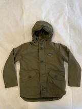 Patagonia Olive High Neck Full Zip Lined Jacket Youth Sz M 10 Missing On... - $29.95