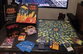 Fire Tower Board Game Runaway Parade Deluxe Fast Paced Strategy - Complete - $14.50