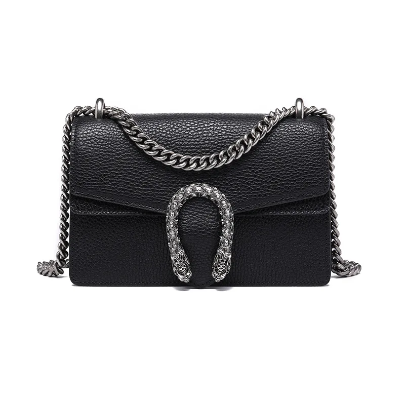 New Fashion Women Chain Bag Female Messenger Bags Lady Girls Genuine Leather Hea - £98.32 GBP