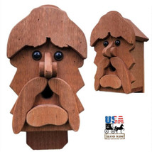 RUSTIC LUMBERJACK BIRDHOUSE - Old Salty Sea Captain Bird House - £89.64 GBP