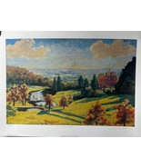 Sir Winston Churchill &quot;View of Chartwell&quot; Facsimile signed Country house... - $172.98 CAD