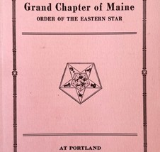 Order Of The Eastern Star 1937 Masonic Maine Grand Chapter Vol XV PB Book E47 - £56.12 GBP